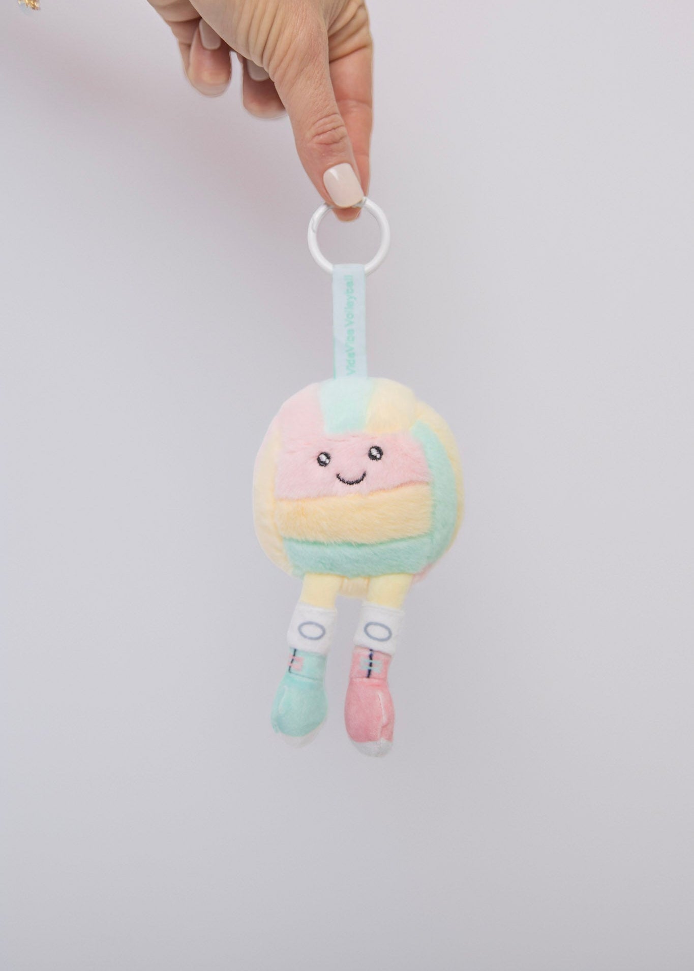 Colorful Plushie Volleyball Keychain