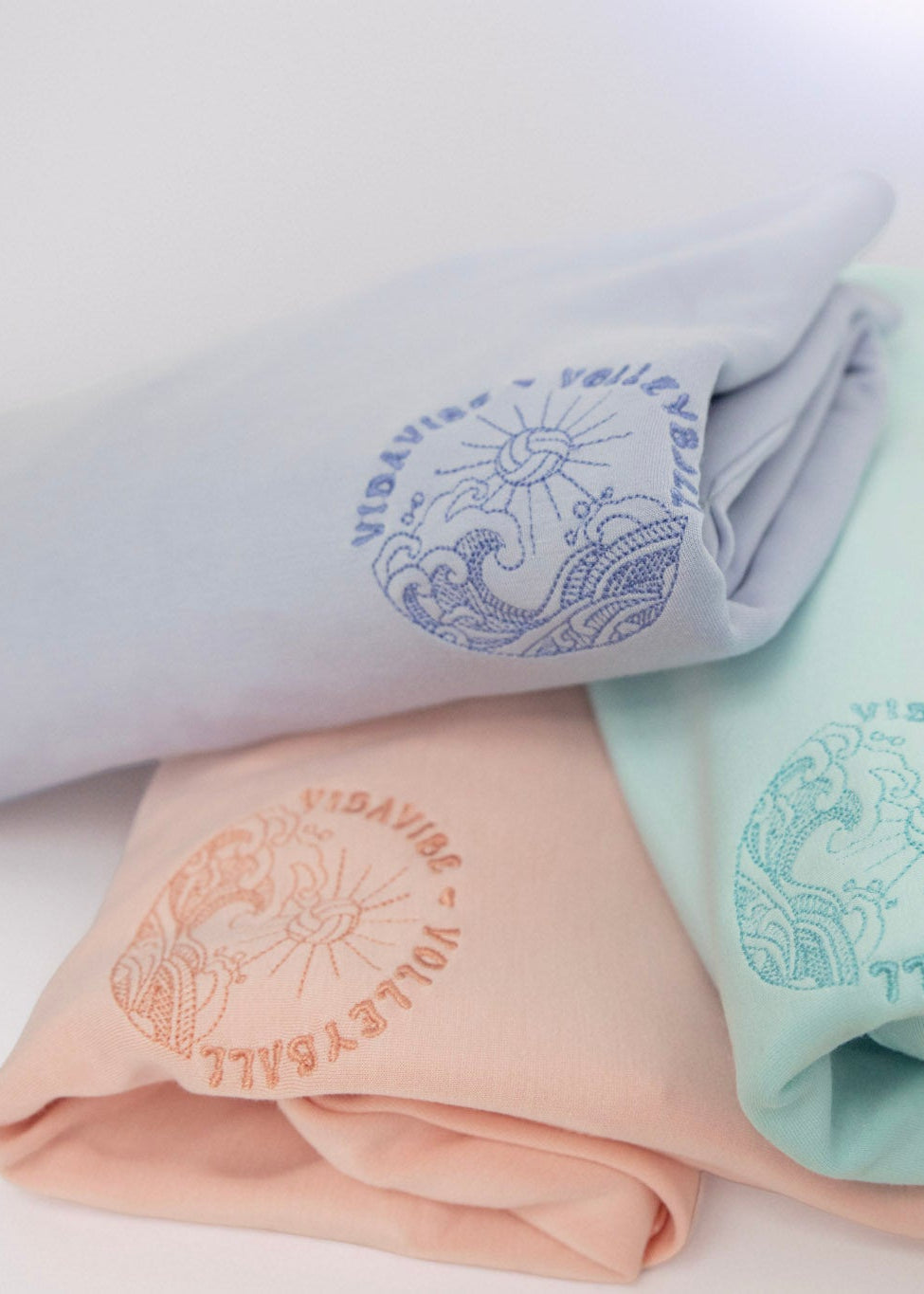 Oversized Embroidered Volleyball Sweatshirt - Pink