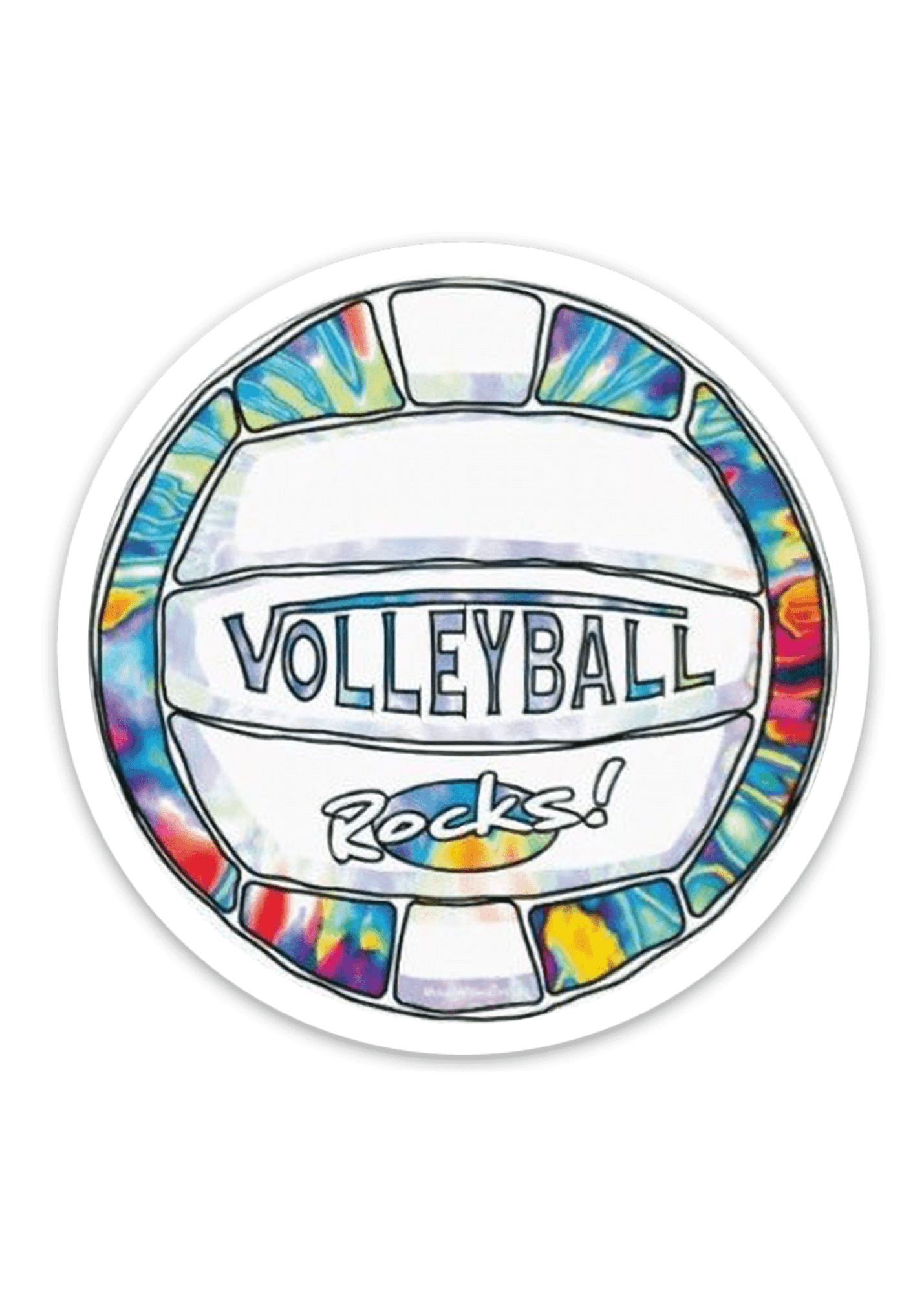 Volleyball Rocks Sticker