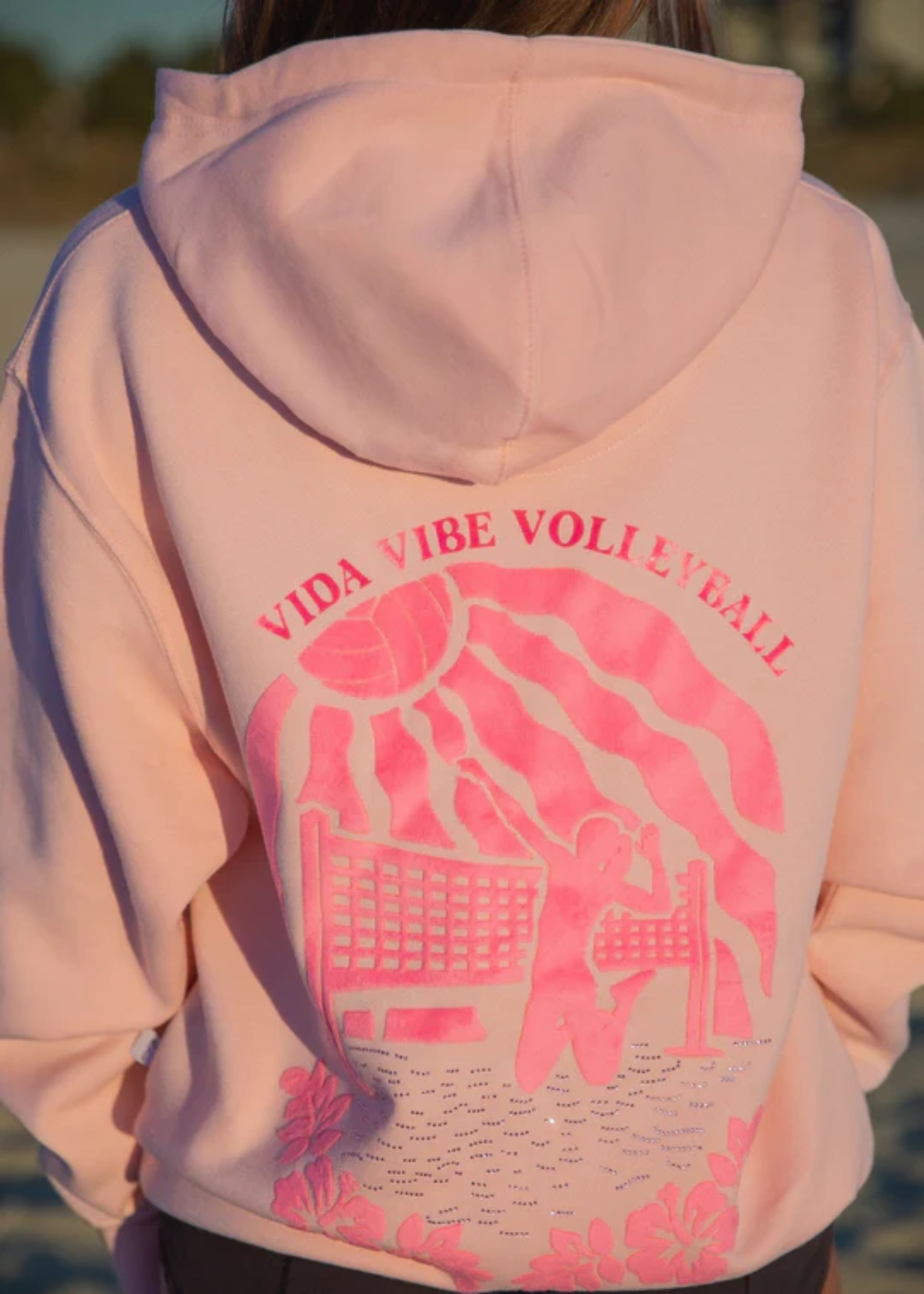 Pink Velvet Volleyball Sweatshirt