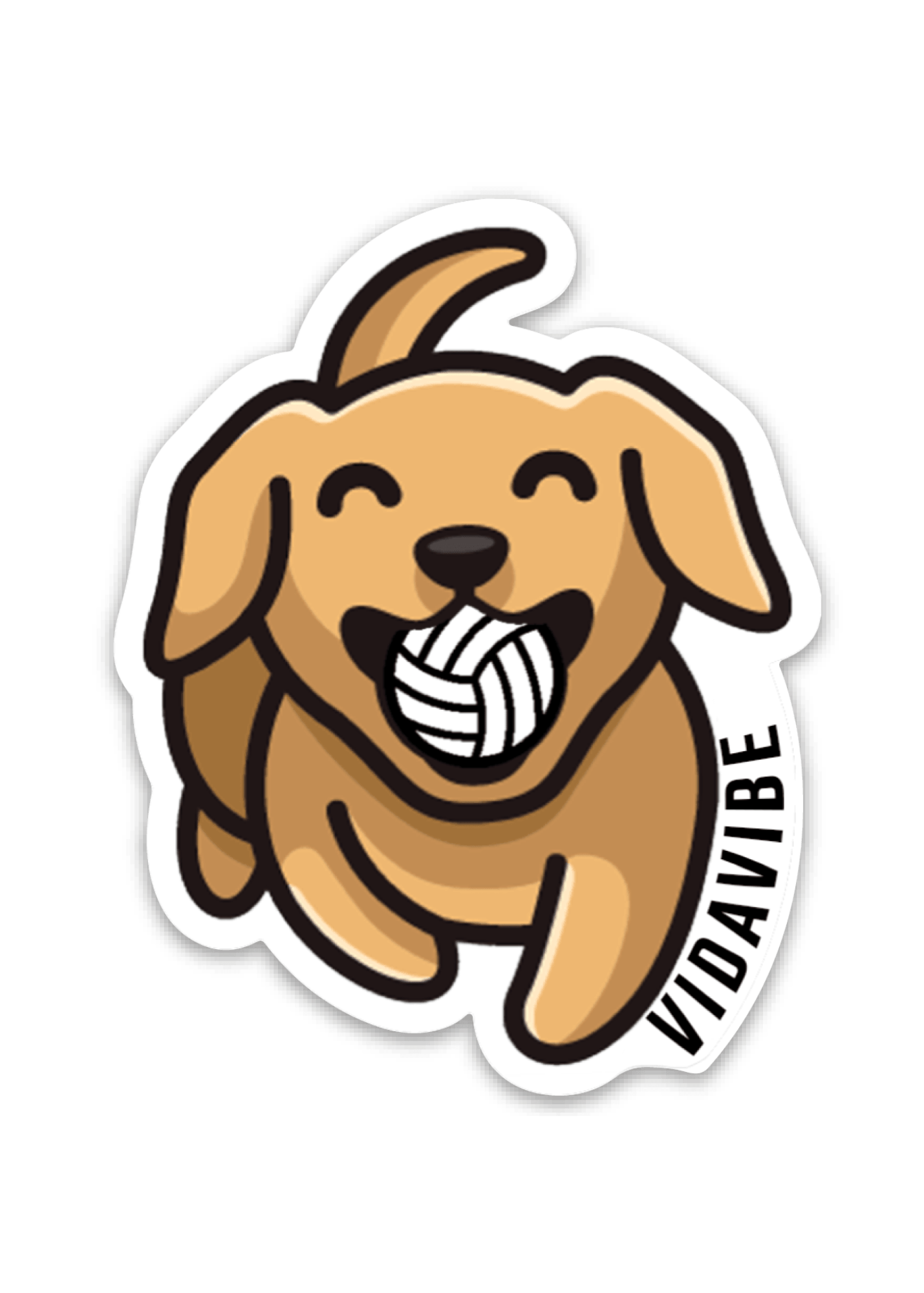 Volleyball Dog Sticker