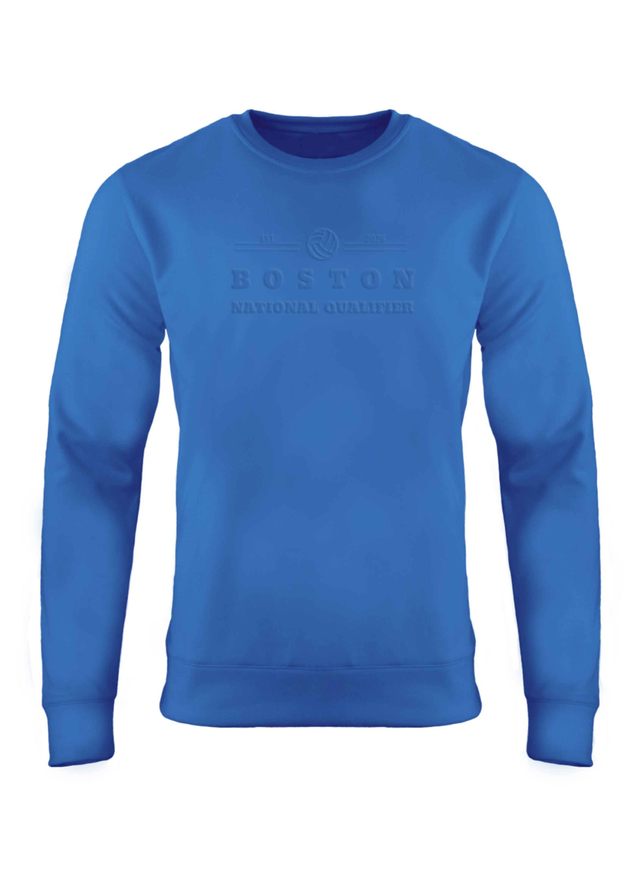 Boston National Qualifier Embossed Crewneck Royal