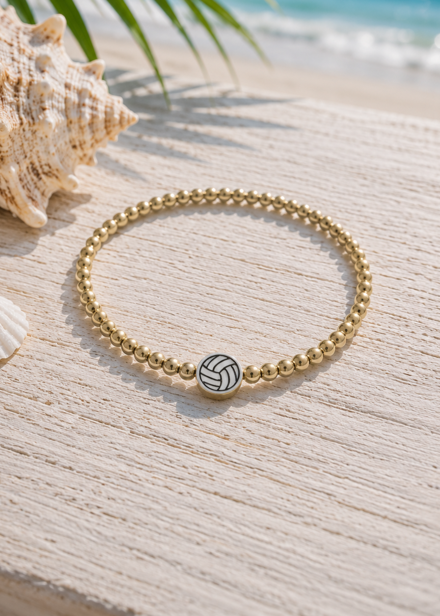 Gold Volleyball Bracelet