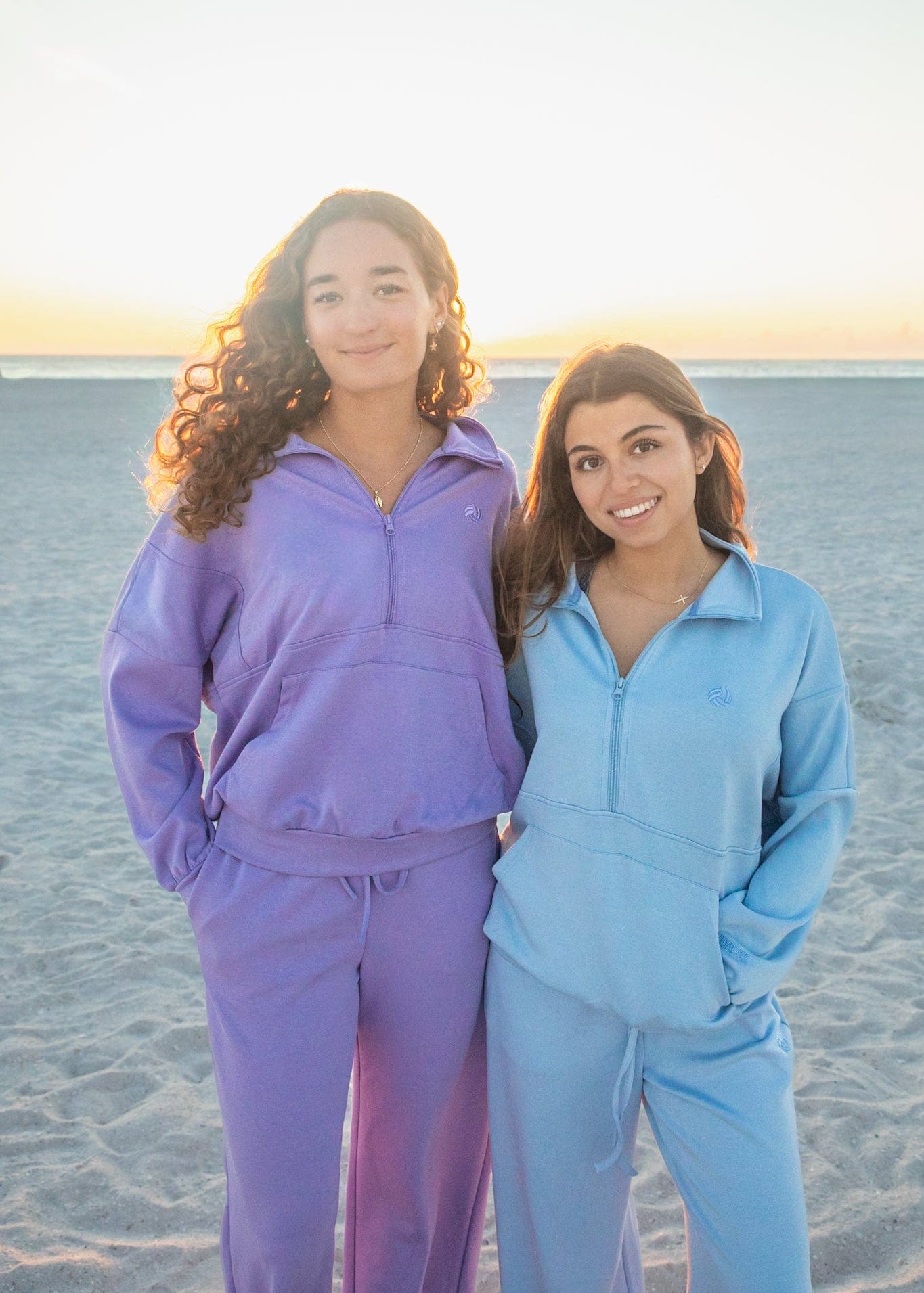Super Soft Performance Volleyball Quarter-Zip Carolina Blue