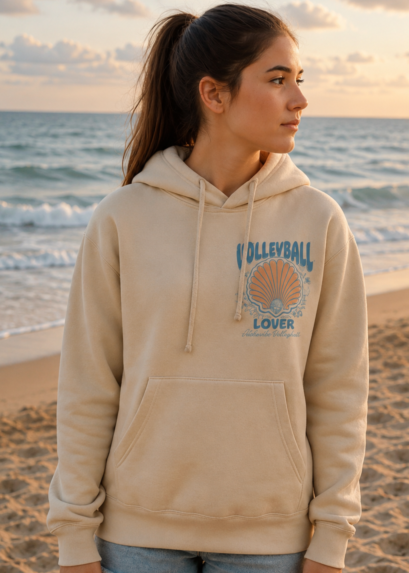 Volleyball Lover Shell Sweatshirt