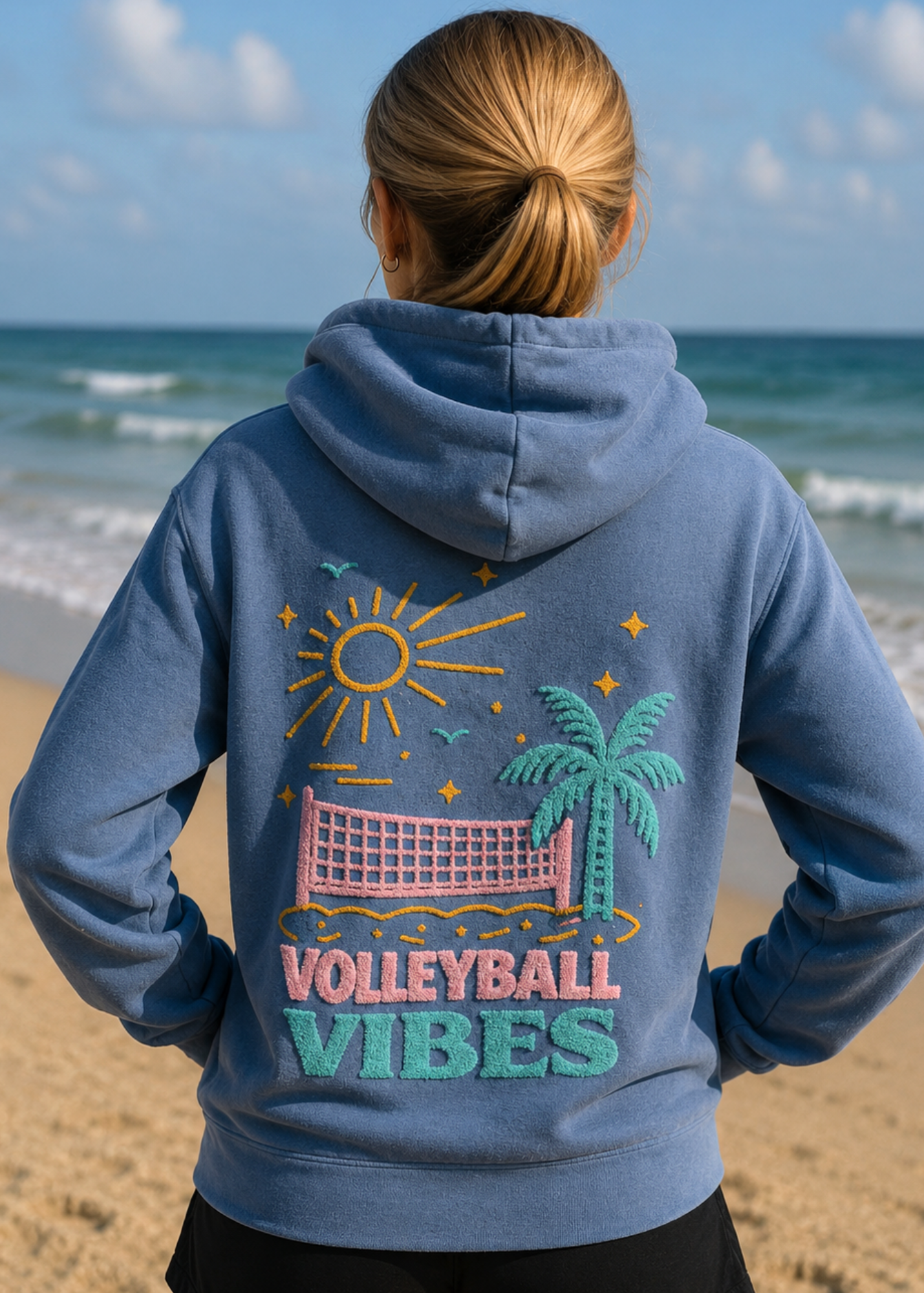 Volleyball Vibes Chenille Sweatshirt