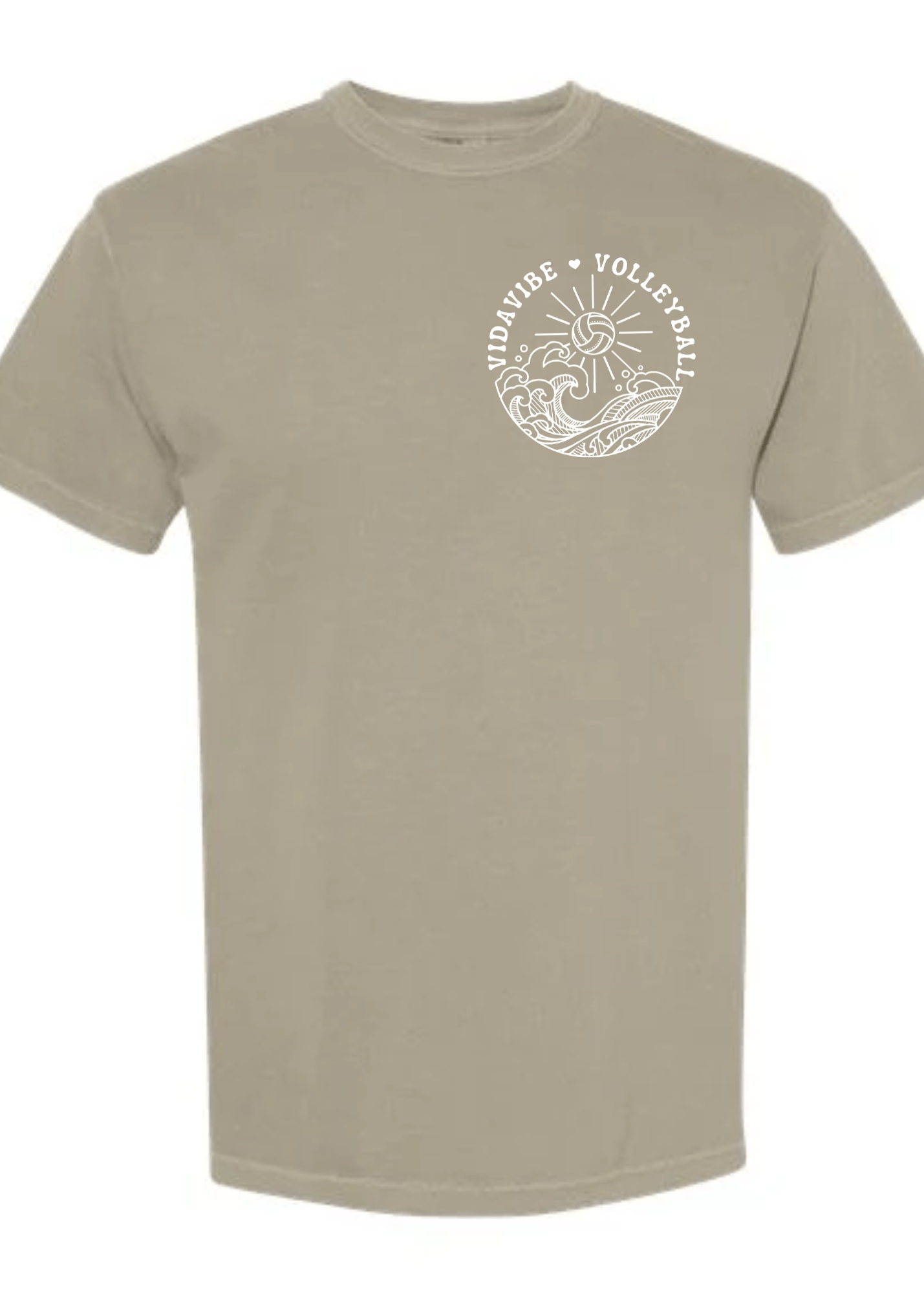Ocean Vibes Volleyball Tee - Tan