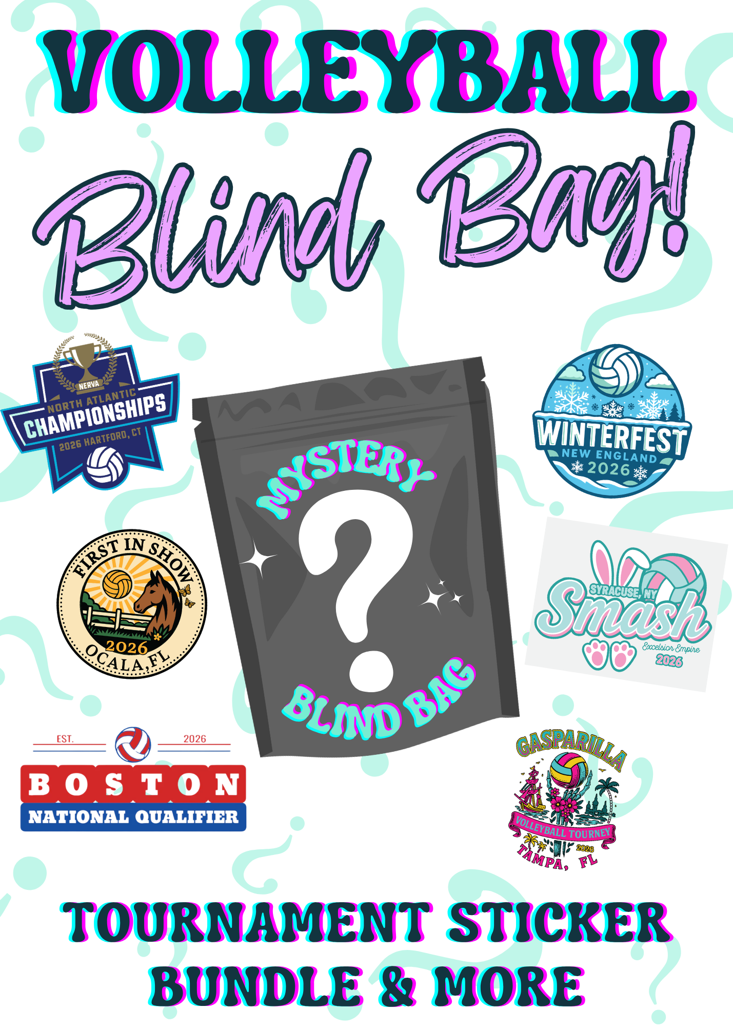 Volleyball Blind Bag 5 Tournament Stickers