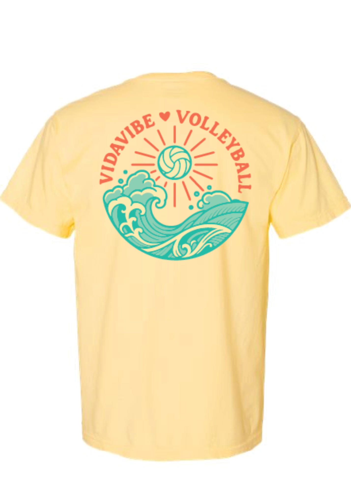 Ocean Vibes Volleyball Tee - Butter