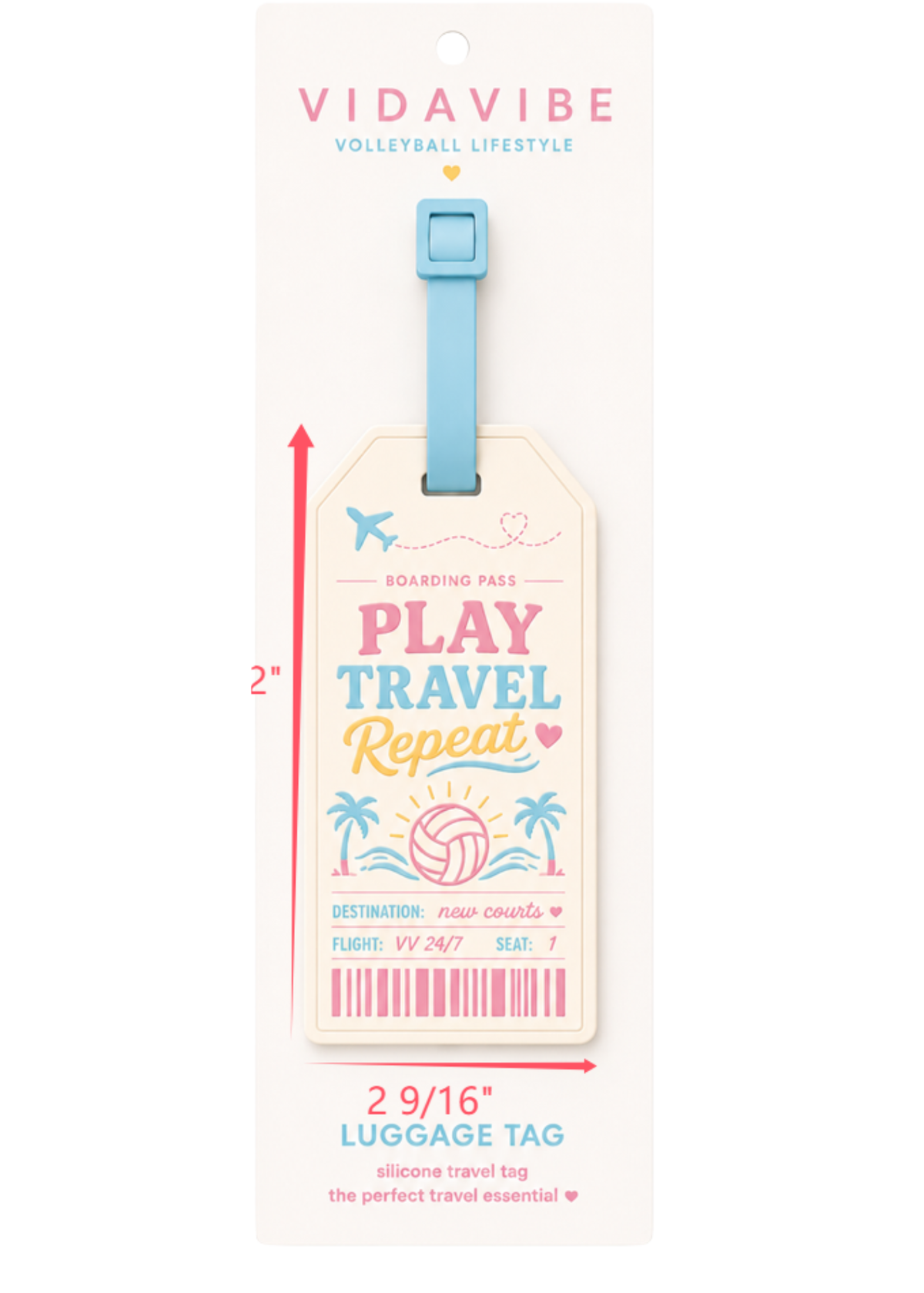 Volleyball Luggage Tag
