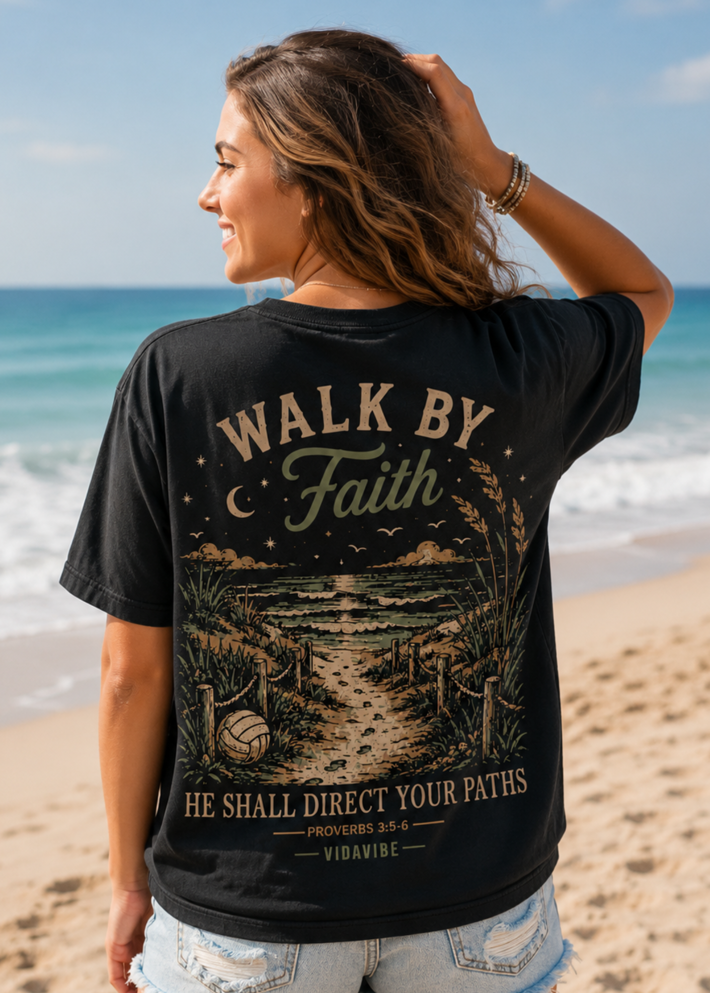 Walk by Faith Volleyball Tee