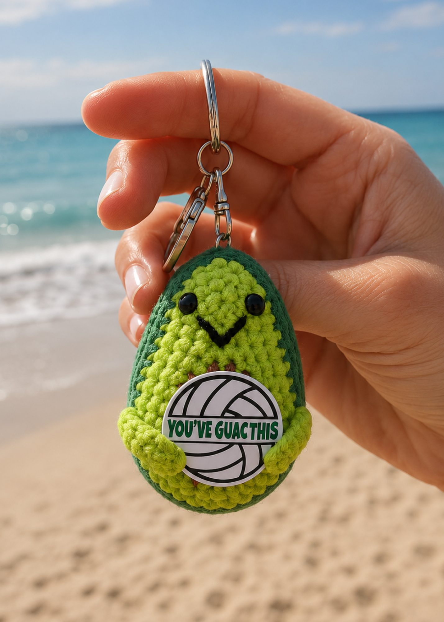 Avocado Volleyball Keychain