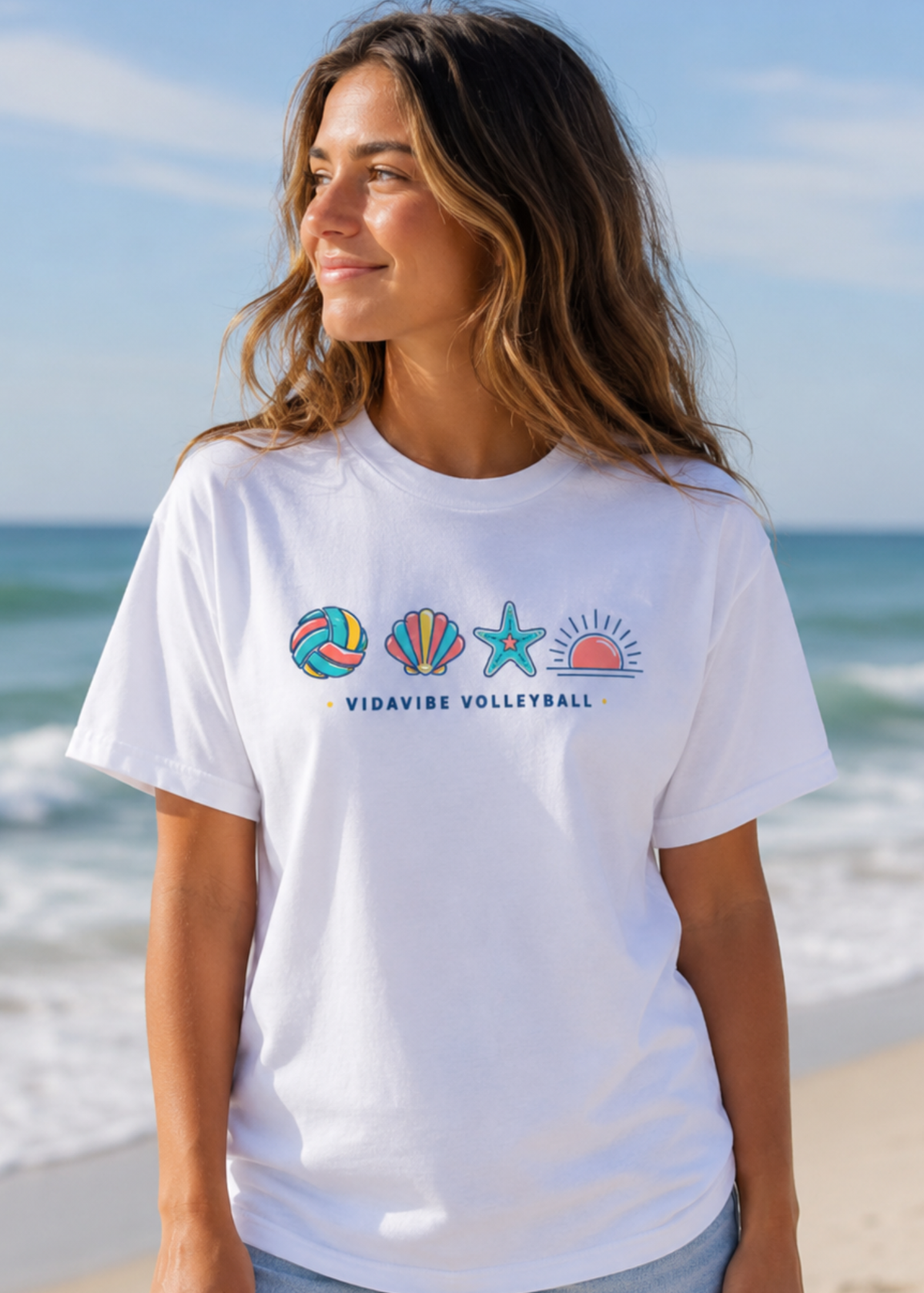 Volleyball Coastal Tee