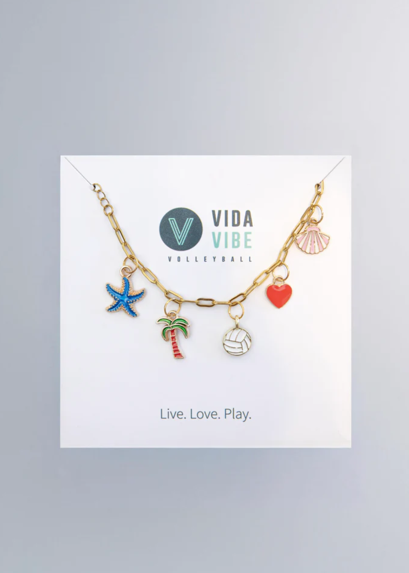 Gold Volleyball Charm Bracelet
