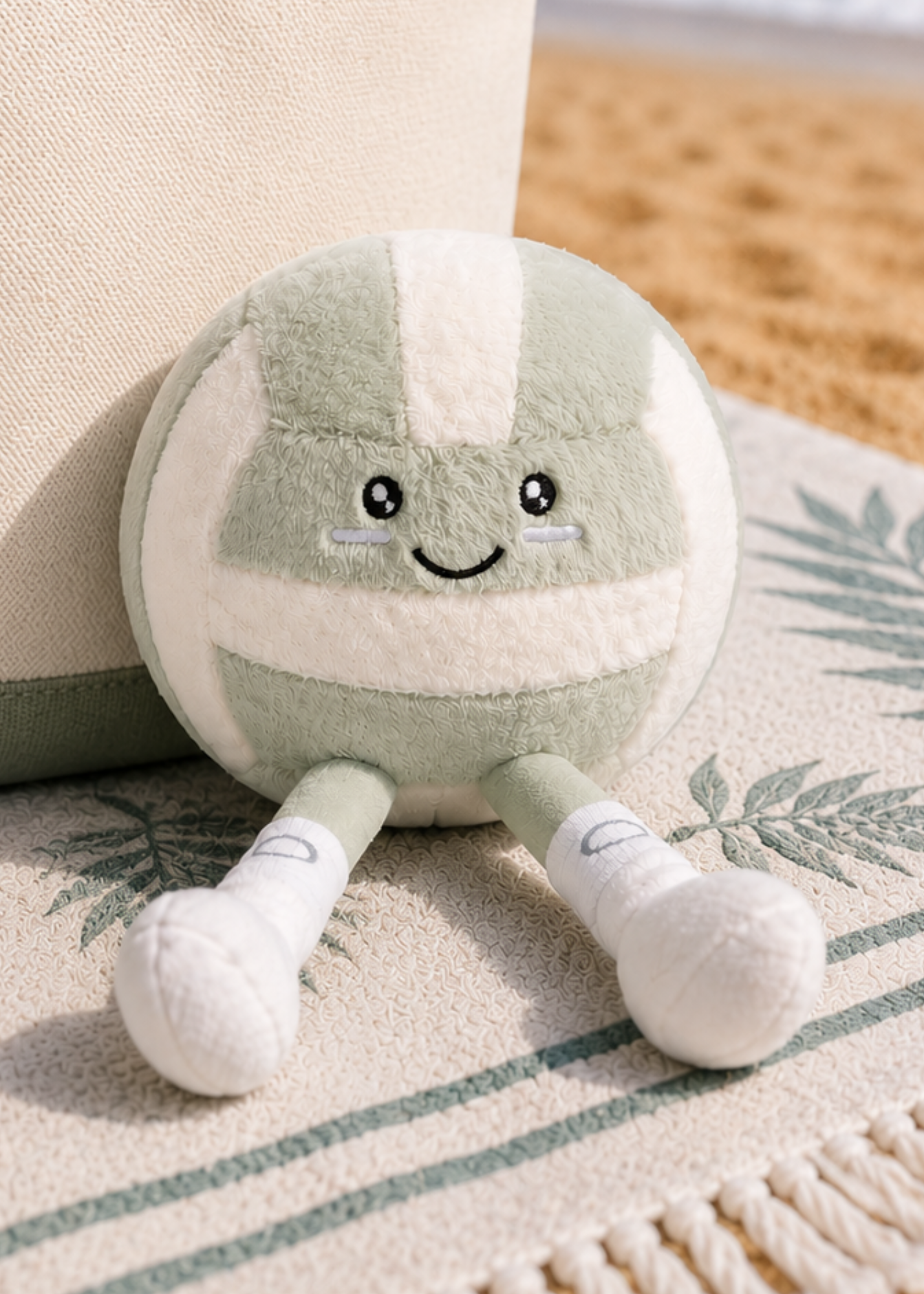 Grey & White Volleyball Plushie "Bumpi"