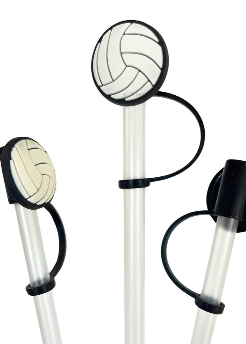 Volleyball Straw Toppers 3 Pack