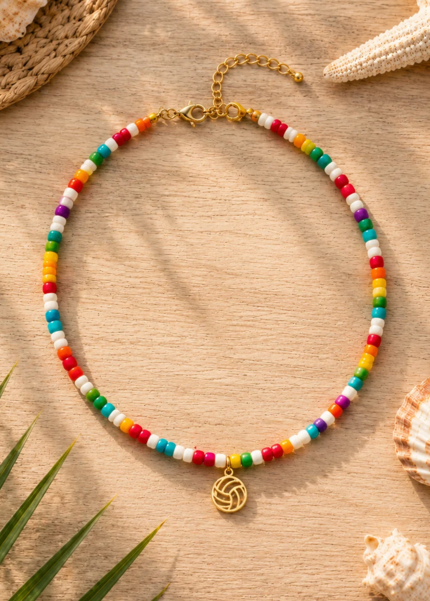 Volleyball Beaded Necklace