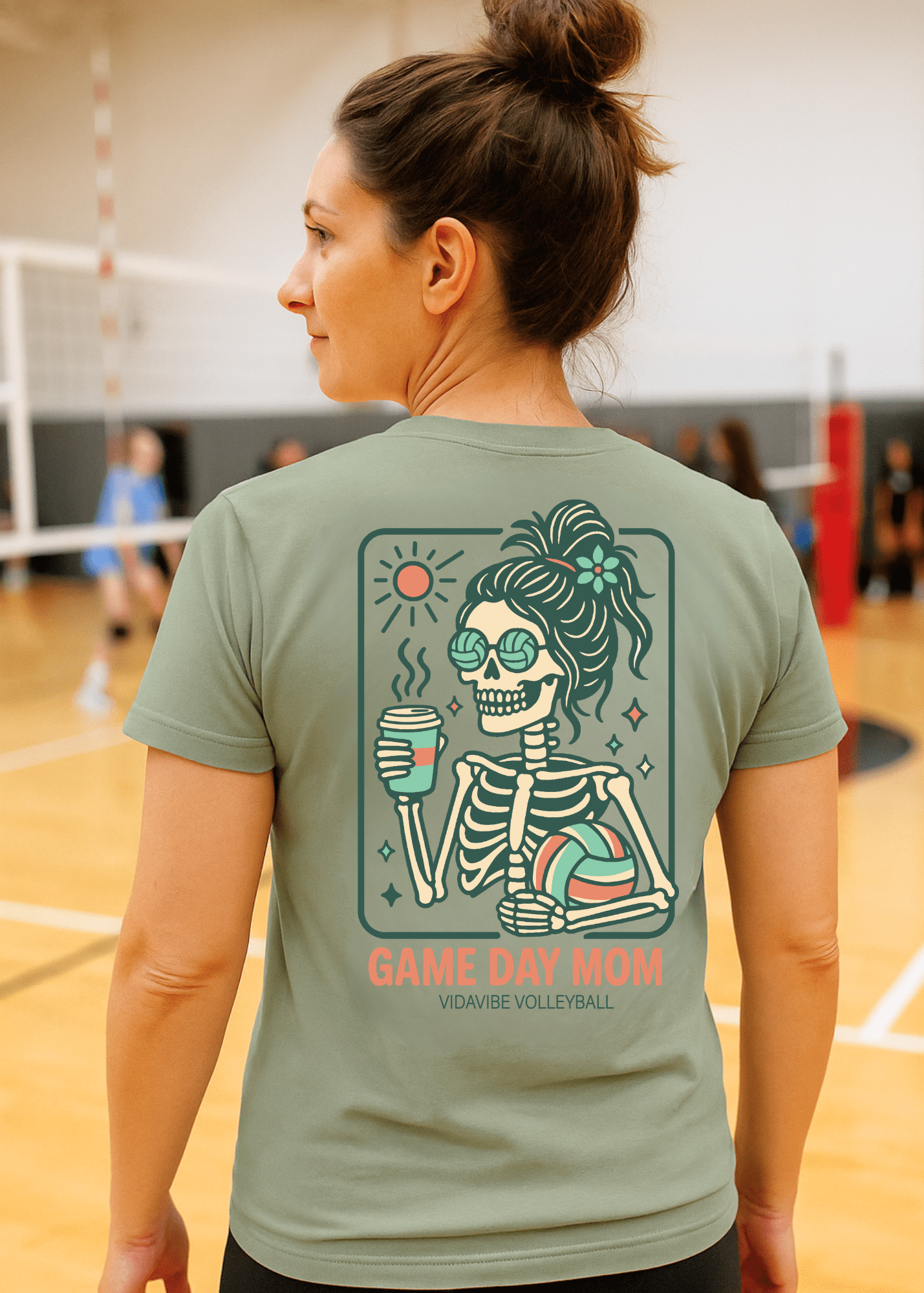 Game Day Skeleton Mom Tee