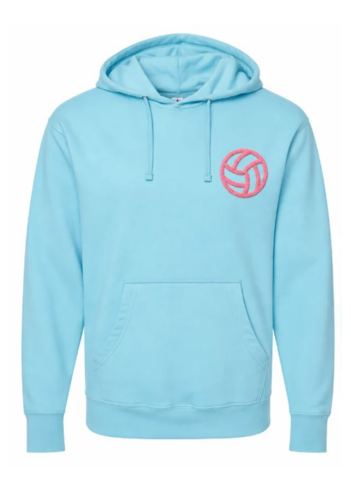 Sunset Volleyball Chenille Sweatshirt - Baby Blue