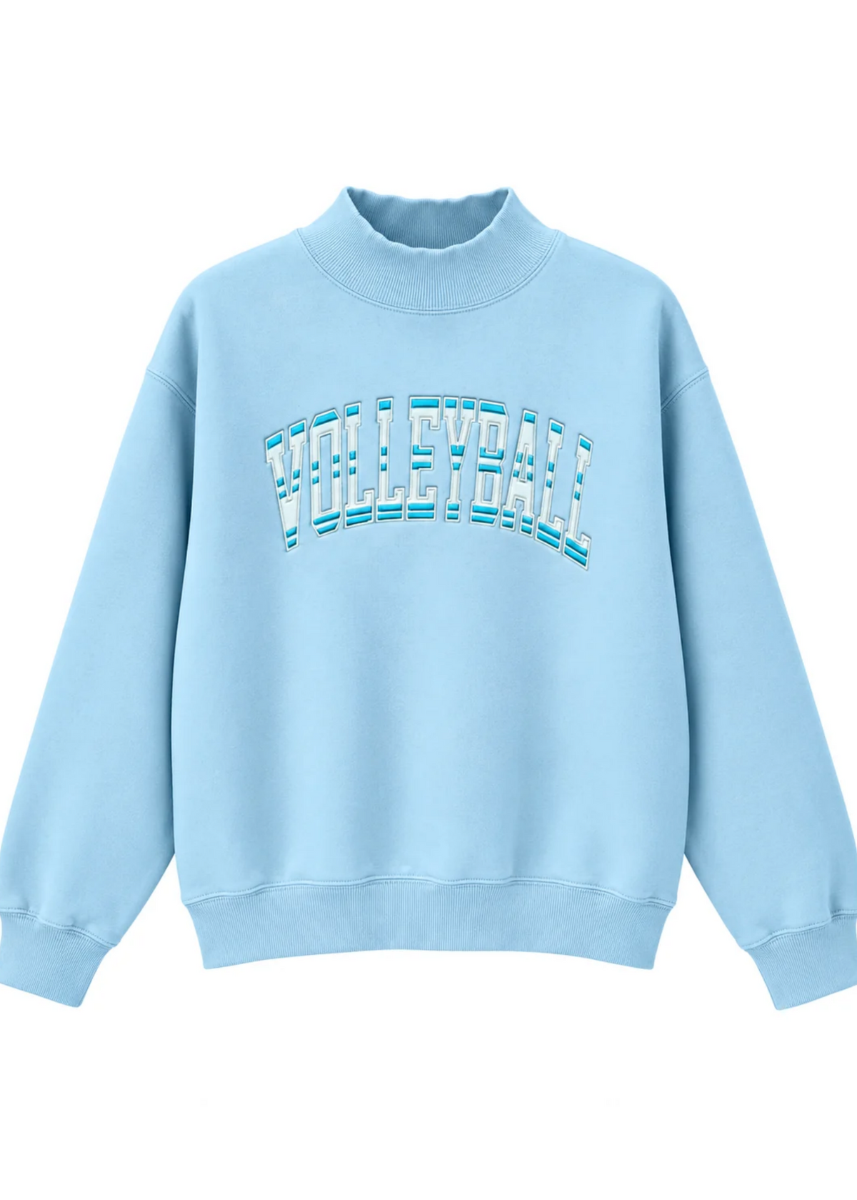 Baby Blue VidaVibe Volleyball Mock Neck