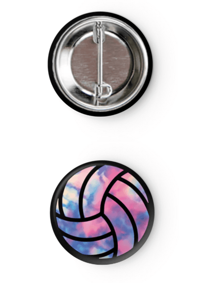 Tie Dye Round Volleyball Button - VidaVibe