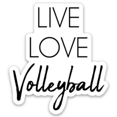 Live Love Volleyball Sticker - VidaVibe Volleyball