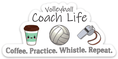 Volleyball Coach Sticker - Pura Vida Volleyball