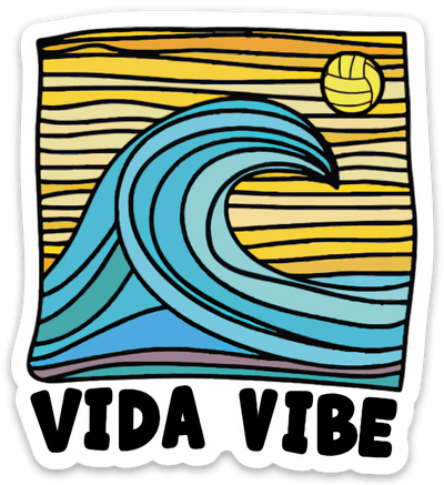 VidaVibe Wave W/ Volleyball Sun Sticker - VidaVibe