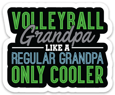Volleyball Grandpa Sticker