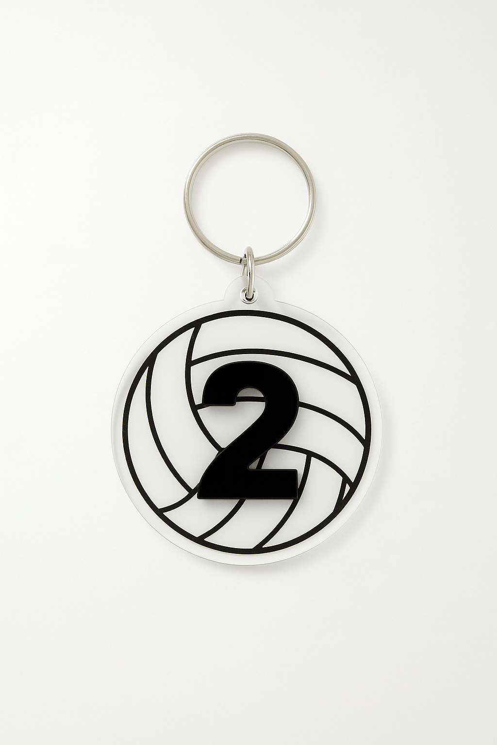 Volleyball Number Keychains 1-10