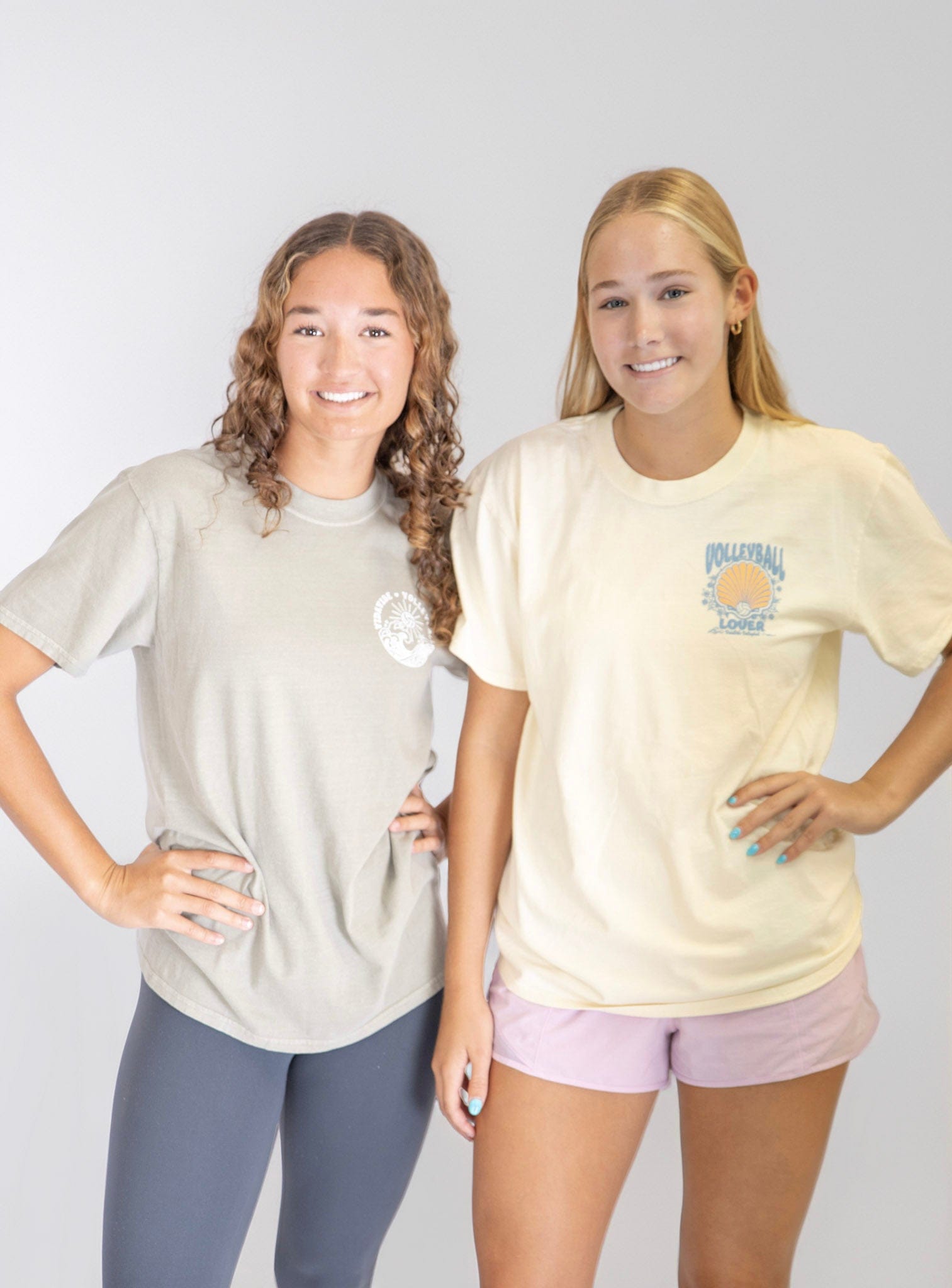 Ocean Vibes Volleyball Tee - Tan