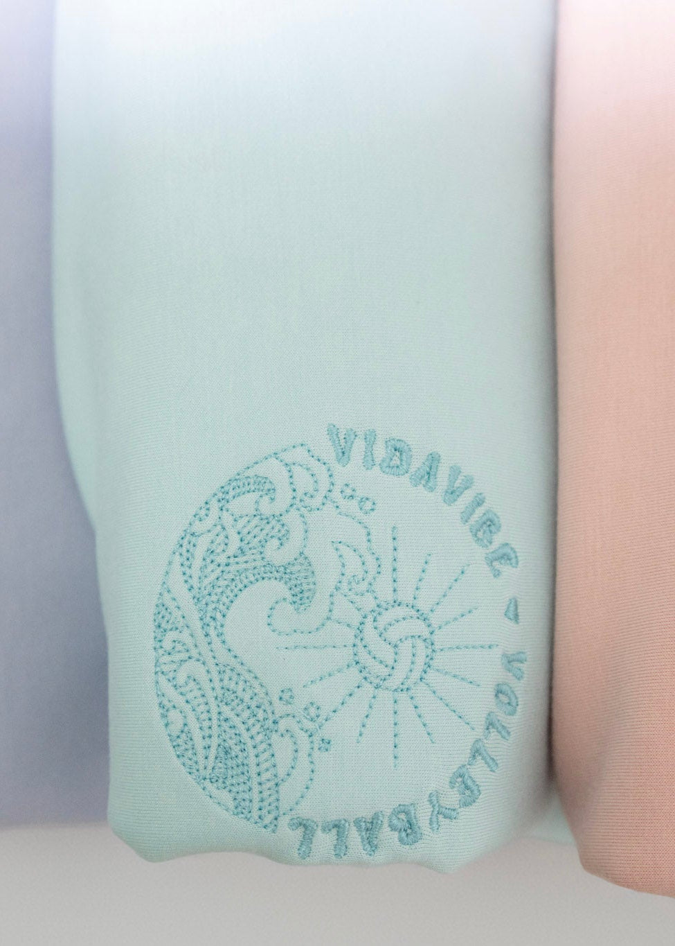 Oversized Embroidered Volleyball Sweatshirt - Pink