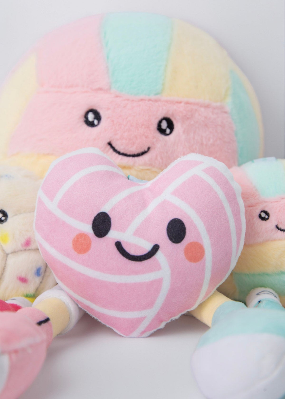 Volleyball Heart Plushie Keychain