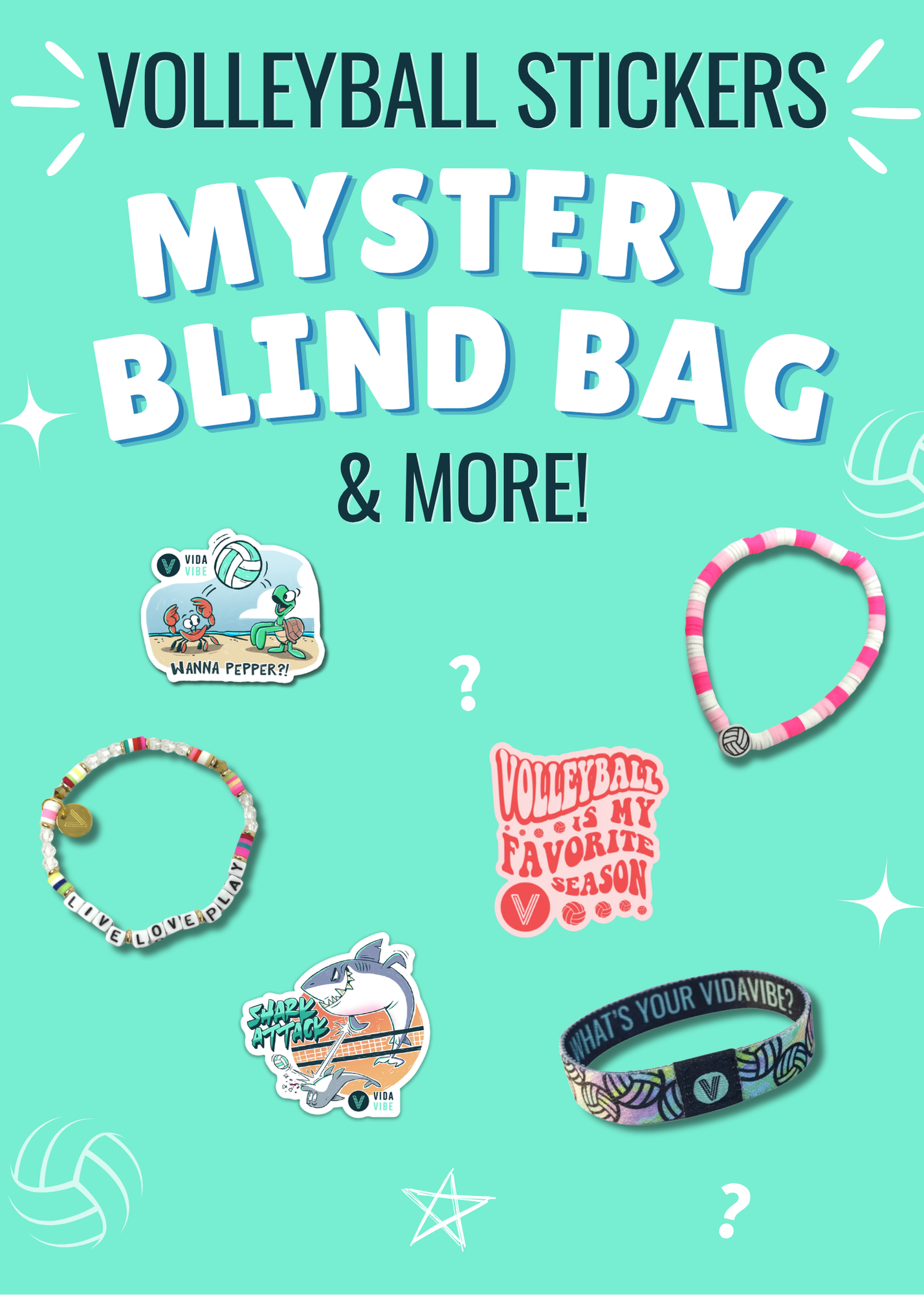 Volleyball Blind Bag Stickers & More