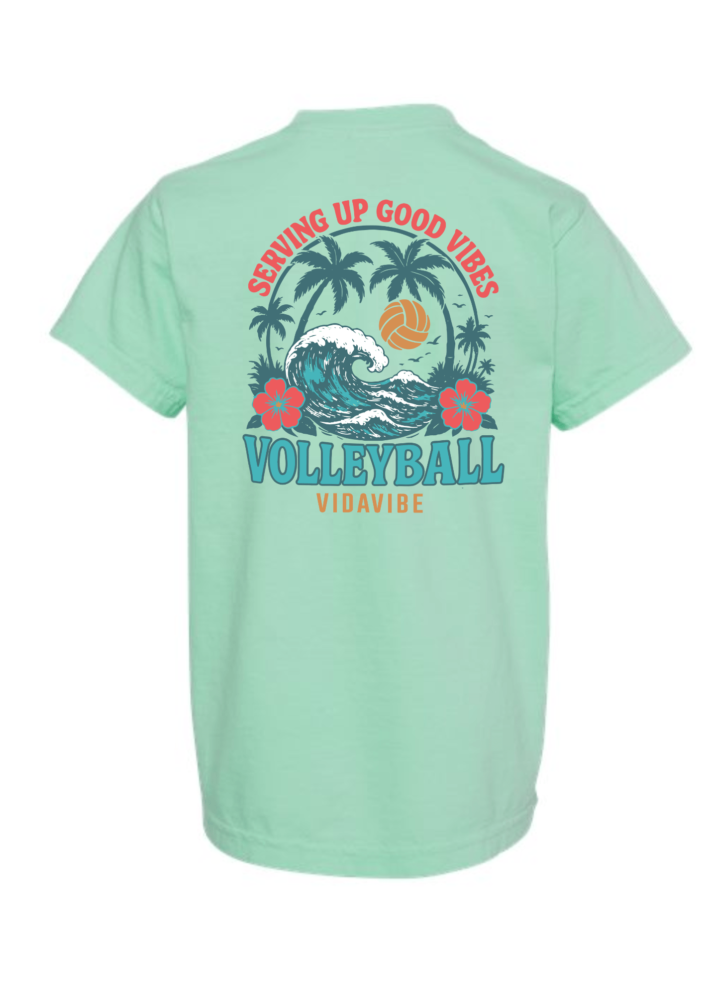 Serving Up Good Vibes Volleyball Tee