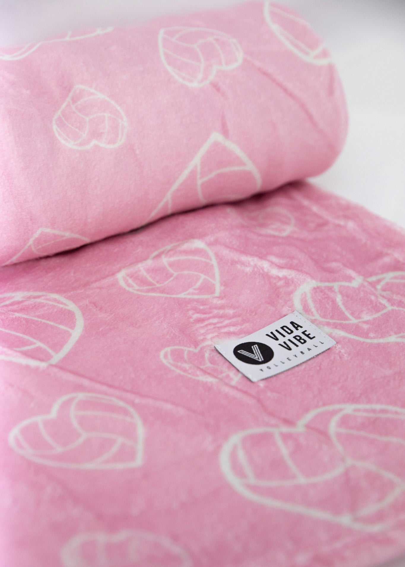 Plush Volleyball Heart Blanket