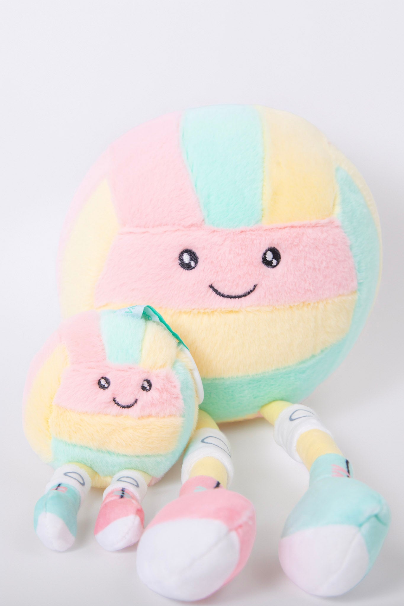 Colorful Plush Volleyball Keychain
