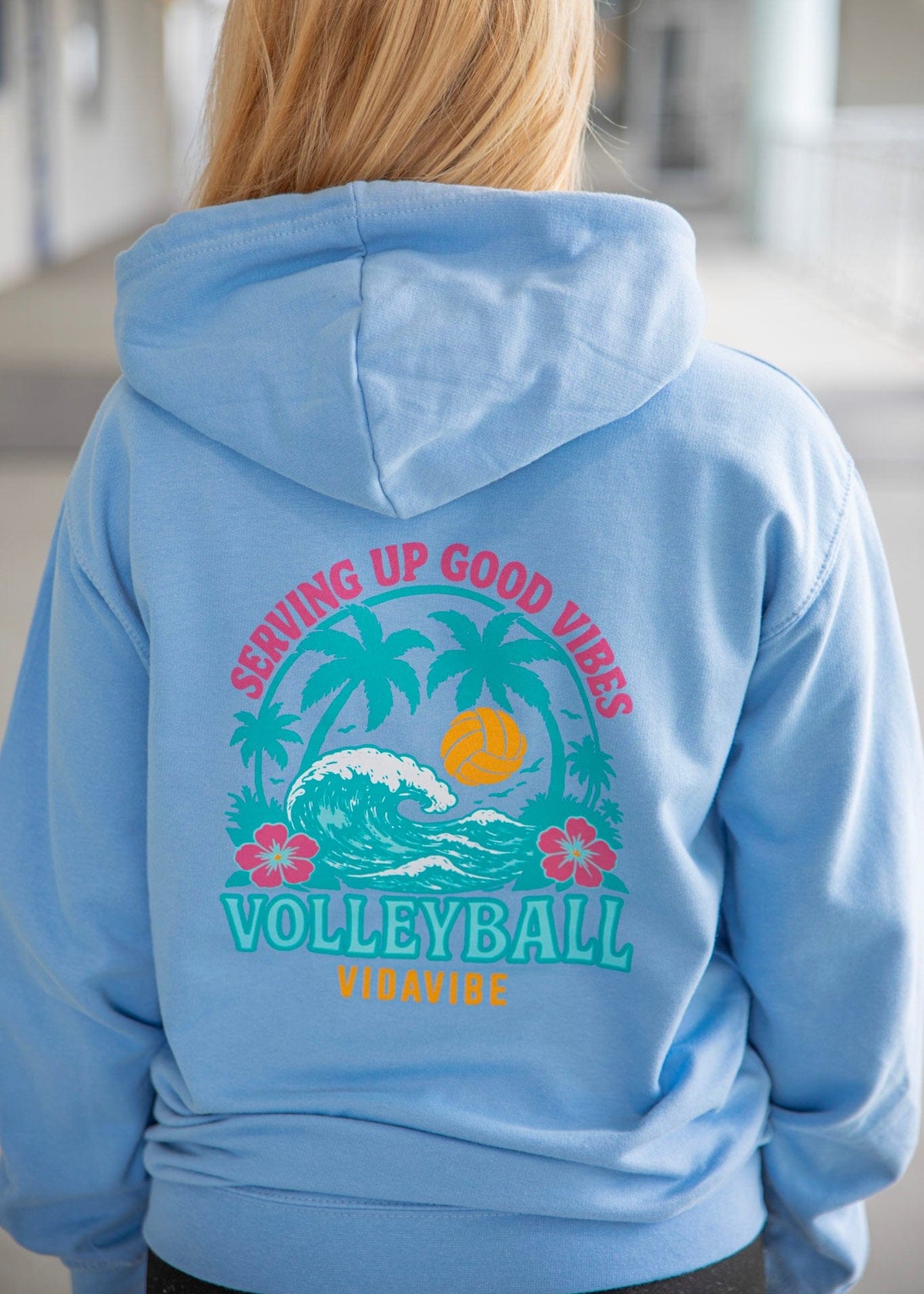 Serving Up Good Vibes Volleyball Sweatshirt