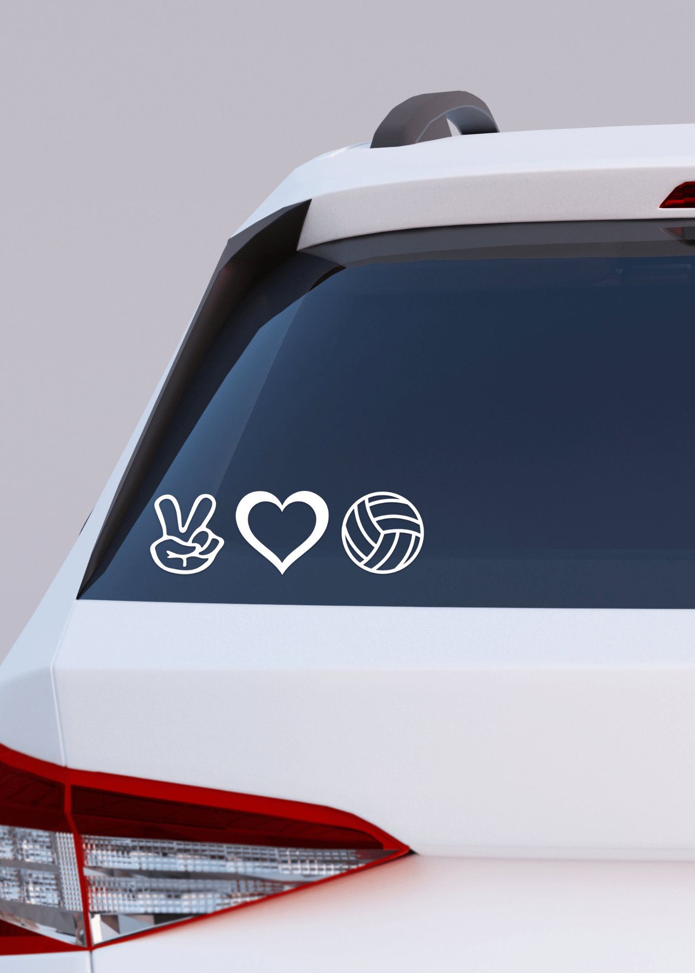 Peace, Love, & Volleyball Vinyl Decal