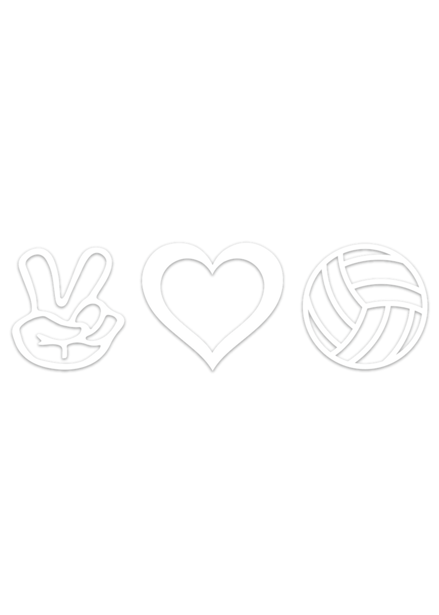 Peace, Love, & Volleyball Vinyl Decal