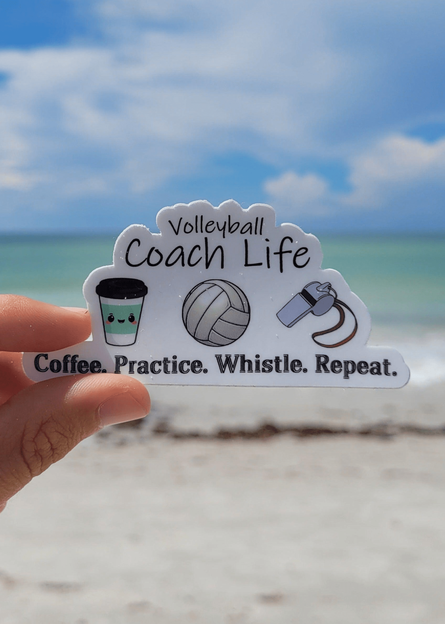 Volleyball Coach Sticker