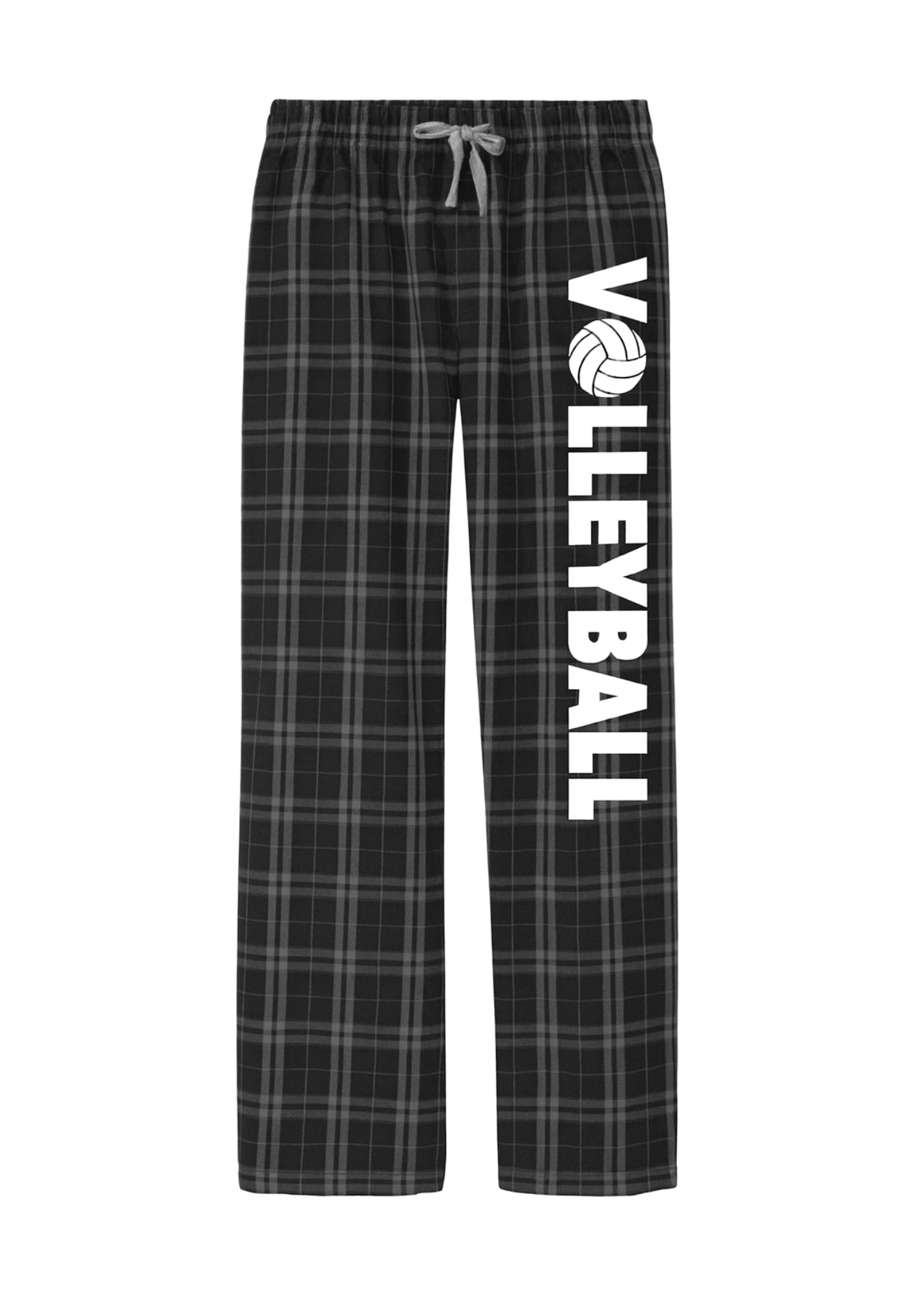 Black & White Checkered Volleyball Flannel Pants