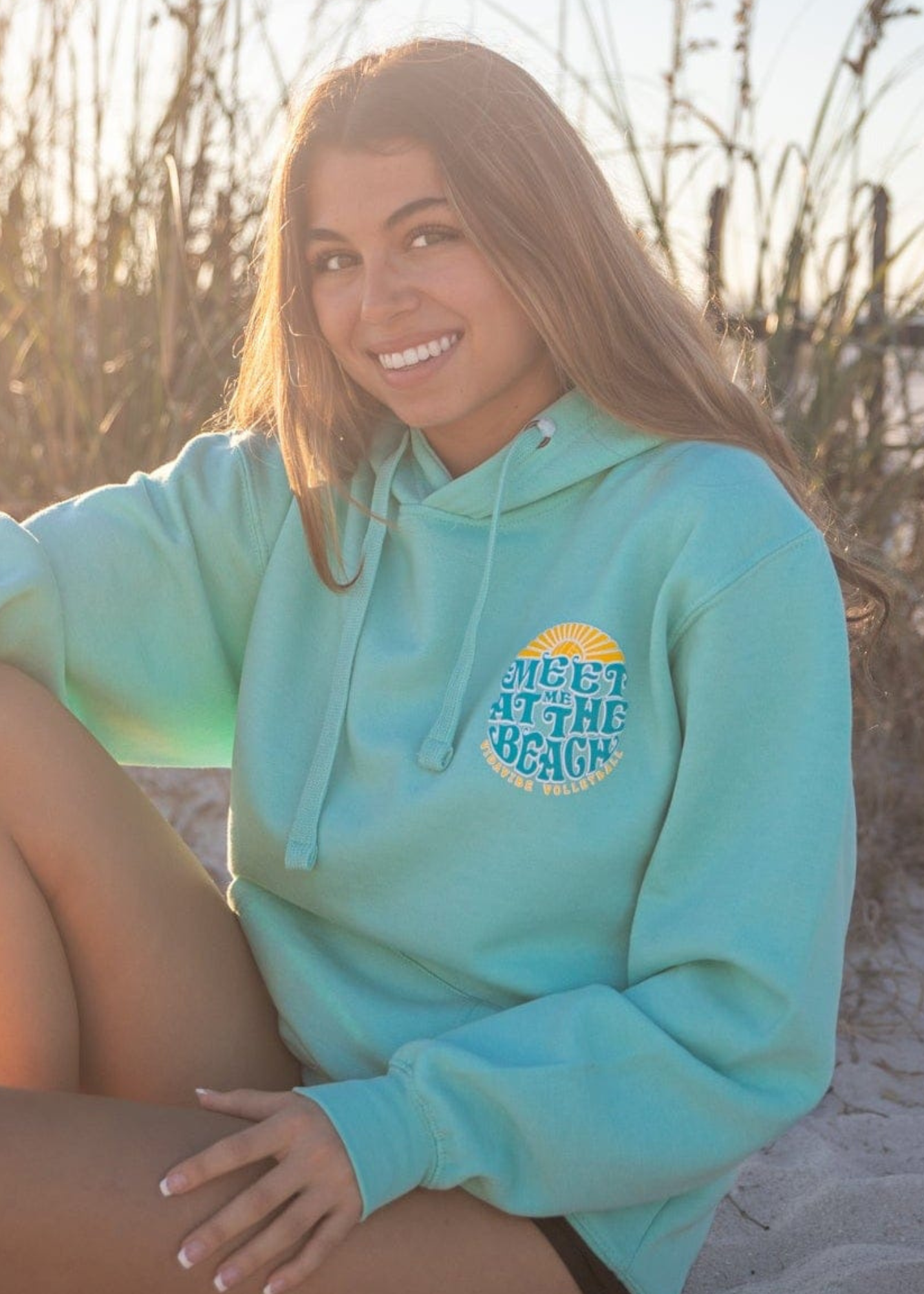 Meet Me at the Beach Sweatshirt Blue