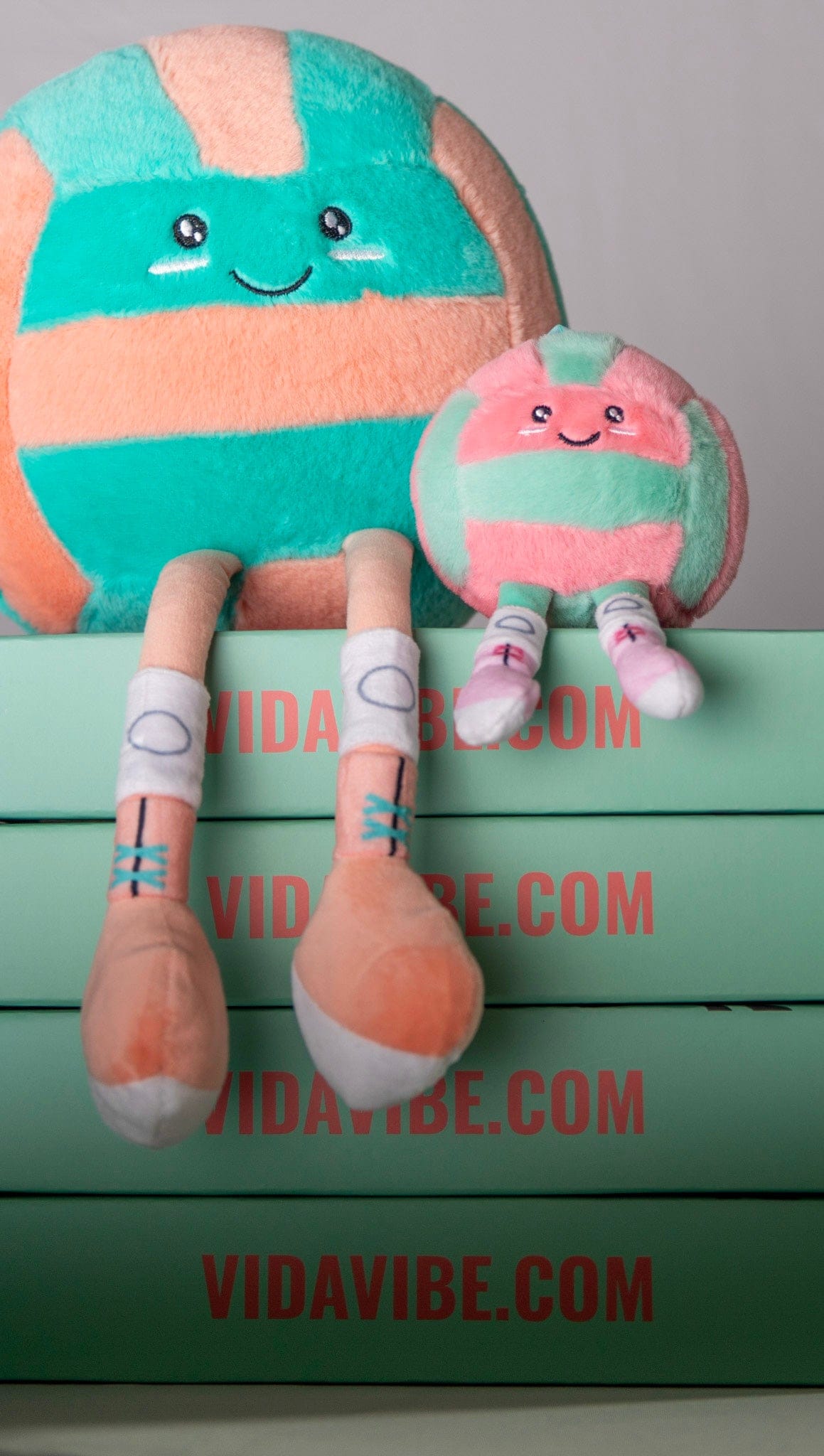 Teal & Coral Volleyball Plush "Setti"