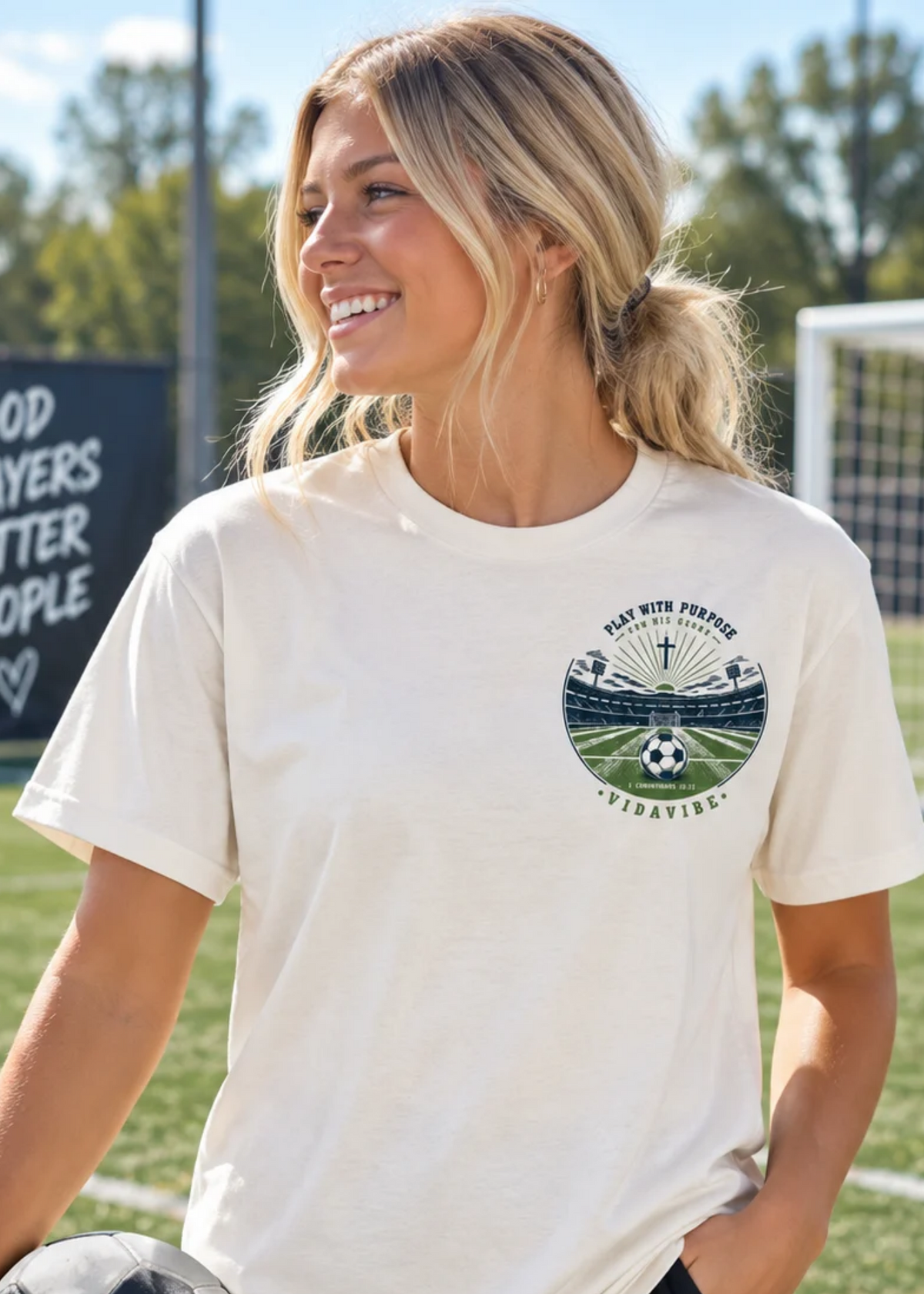 Play with Purpose Soccer Tee