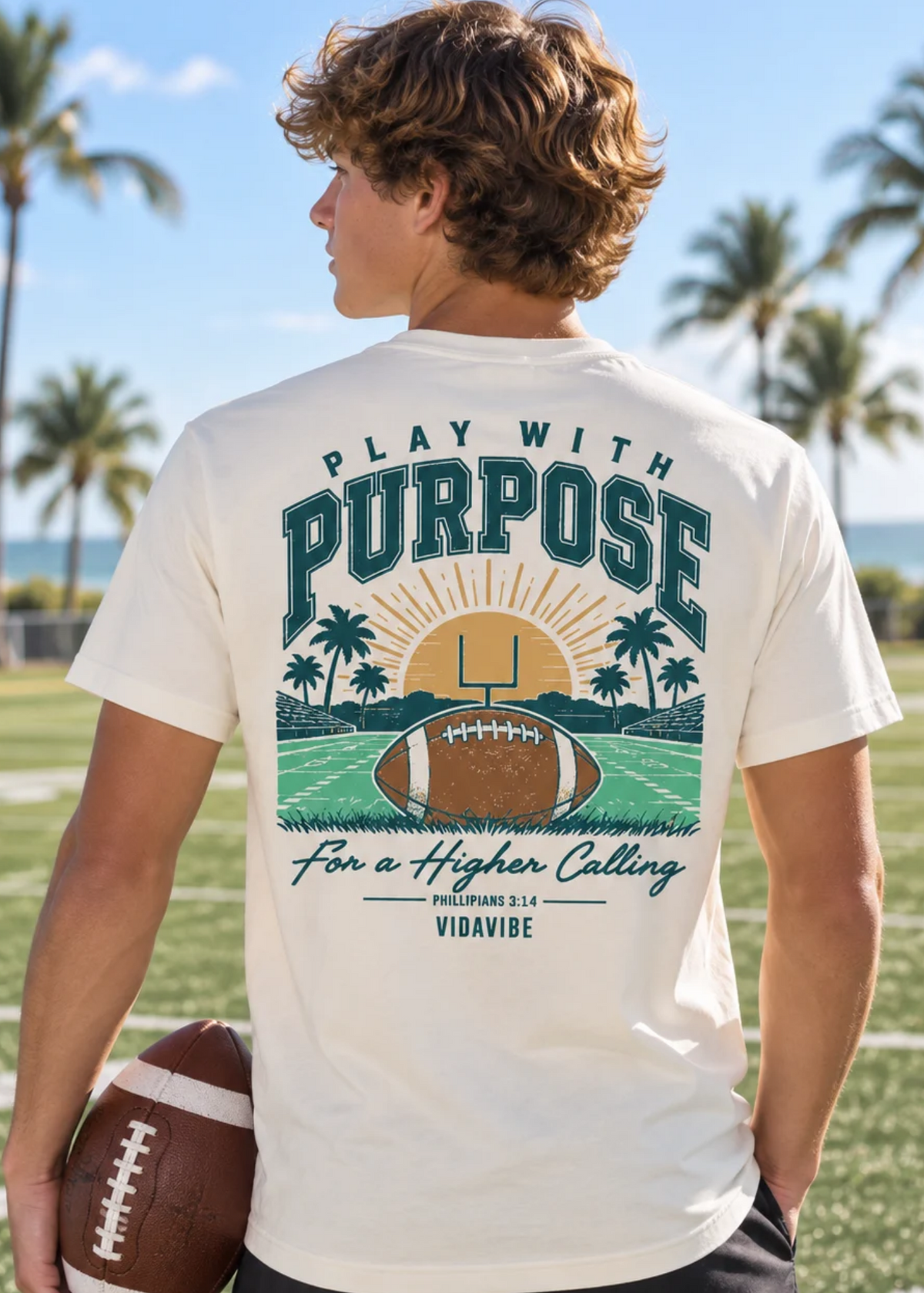 Play with Purpose Football Tee