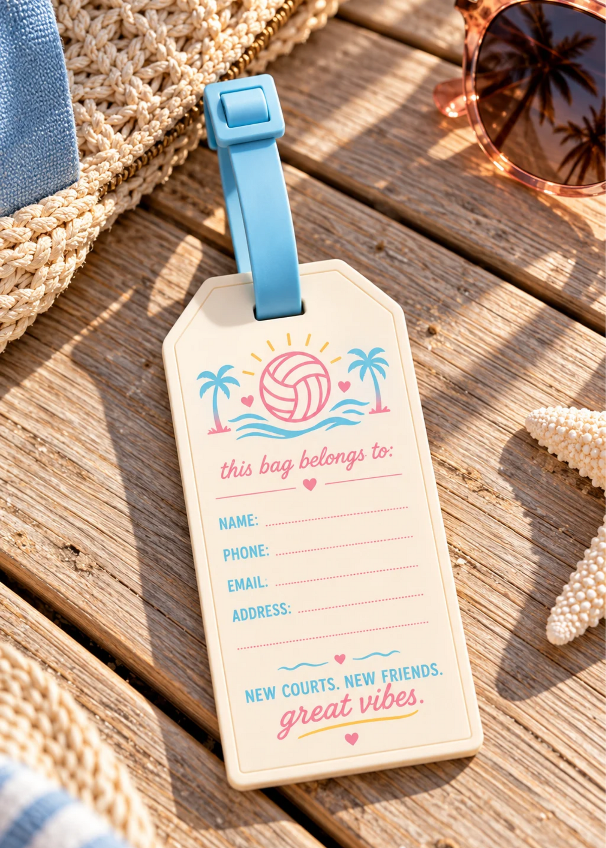 Volleyball Luggage Tag
