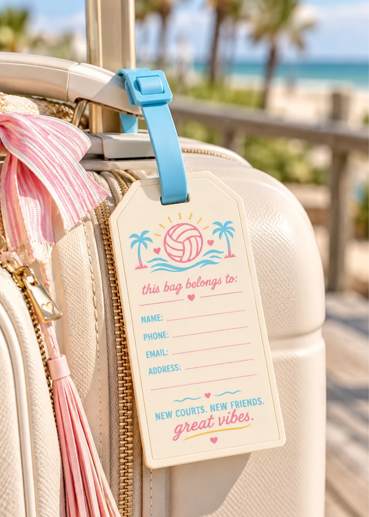 Volleyball Luggage Tag