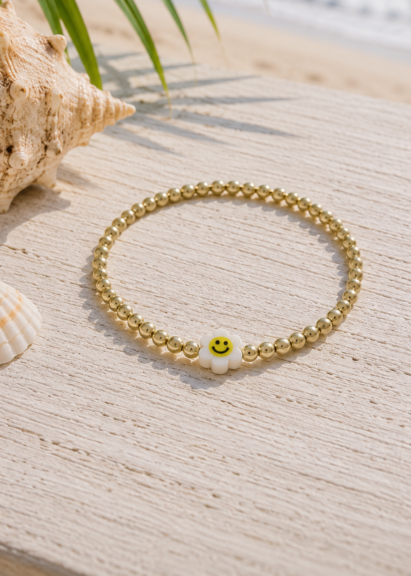 Gold Flower Smile Bracelet