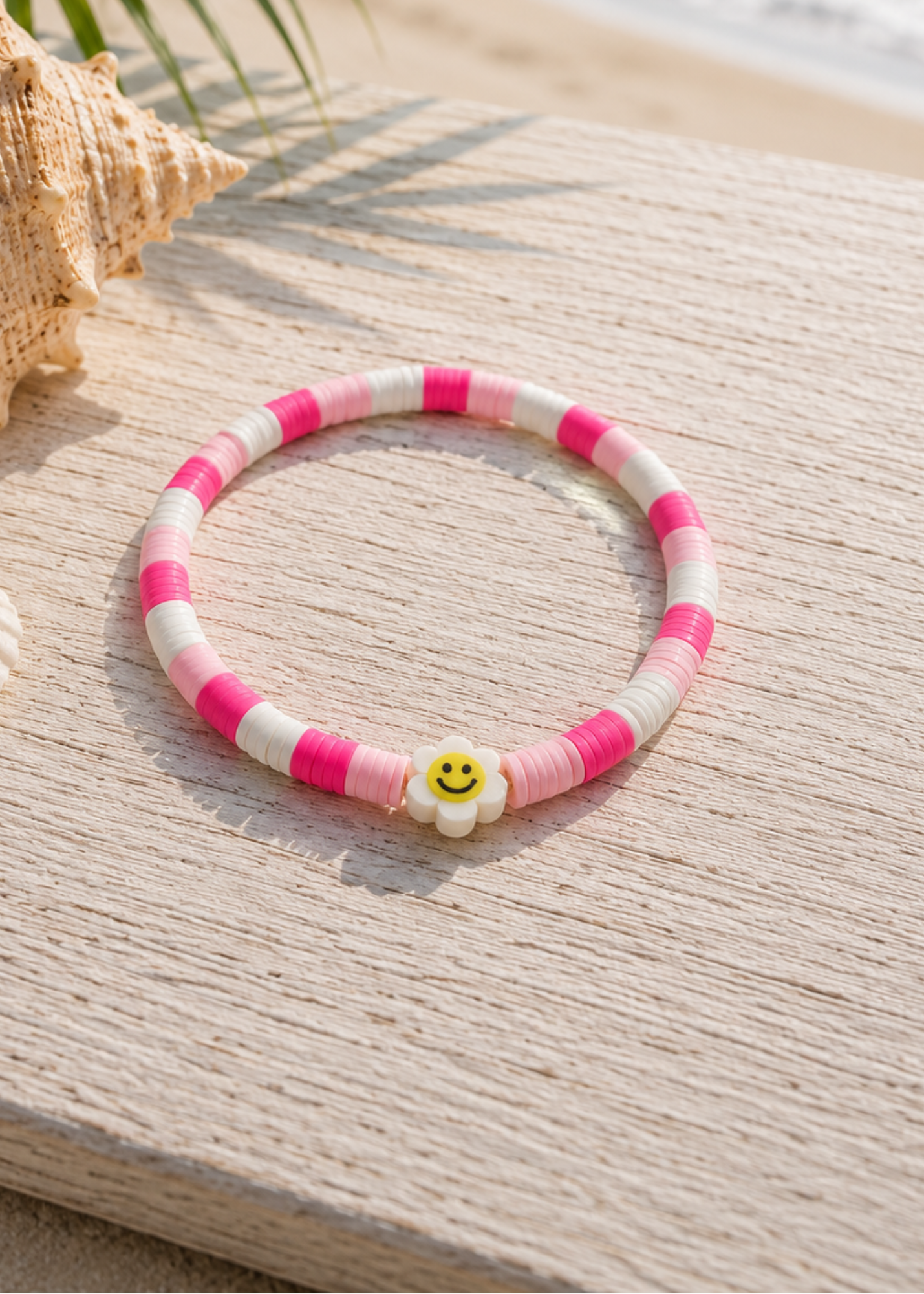 Smiling Flower Pink Bracelet